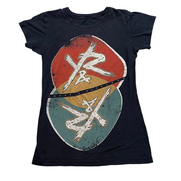 Young and Reckless Women’s Large Logo Print Graphic T-Shirt Tee - size S - Picture 1 of 4